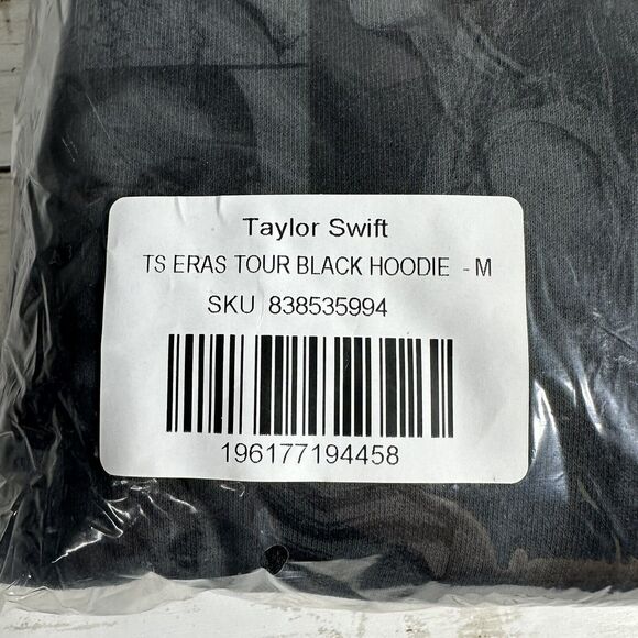 Official TAYLOR SWIFT The Eras Tour US Dates Black Oversized HOODIE M/L/XL NEW - Picture 3 of 6